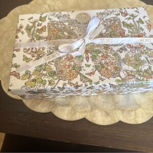 Dior Floral Box with Orange and Green Accents